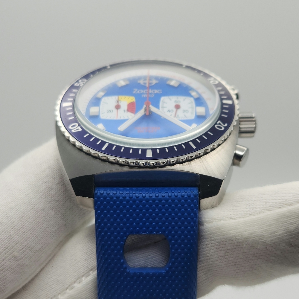 Zodiac Seadragon ZO2222 Men's Blue Quartz Chronograph Watch - READ DESCRIPTION - Picture 4 of 14